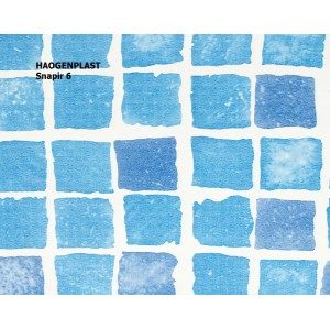 Пленка ПВХ 1,65х25,00м «Haogenplast», Snapir6, синяя мозаика